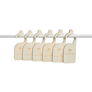 Natural plywood 6 Pack Wardrobe Dividers for organising baby clothes, essential for nursery storage and efficient drawer organisers.