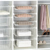 Wire Storage Basket with Slides – Available in 2 Sizes used for pantry organisation, showing towels stored neatly inside.