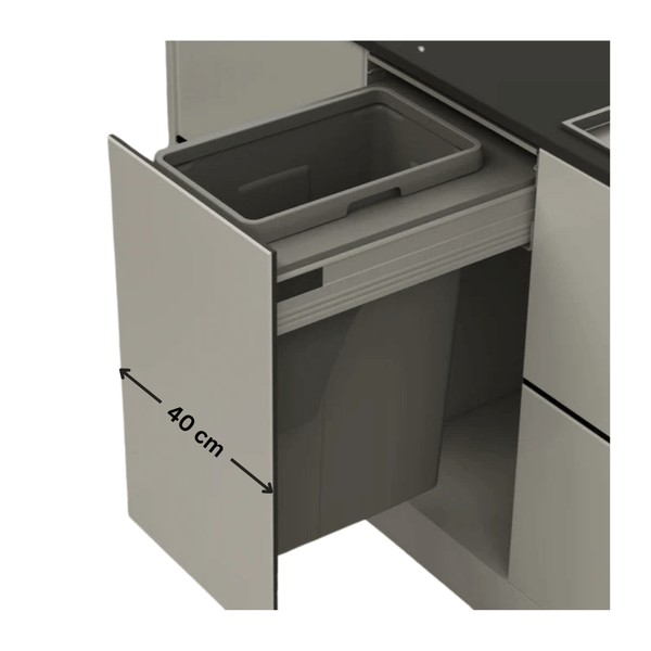 Pull-Out Kitchen Bin – 400mm Cabinet (35L Drawer) designed for efficient under sink storage and improved kitchen organisation.