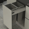 Pull-Out Kitchen Bin in 450mm Cabinet with dual 21L compartments, ideal for kitchen organization and waste management. Stylish and practical.