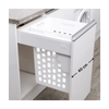 Pull out hamper in 400mm cabinet with 40L basket, ideal for laundry storage.
