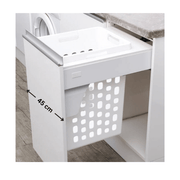 Pull-Out Laundry Hamper – 450mm Cabinet (48L Basket) ideal for under sink storage, enhancing laundry room organisation and efficiency.