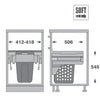 Pull-Out Laundry Hamper – 450mm Cabinet (48L Basket), ideal for efficient under sink storage in kitchen drawers.