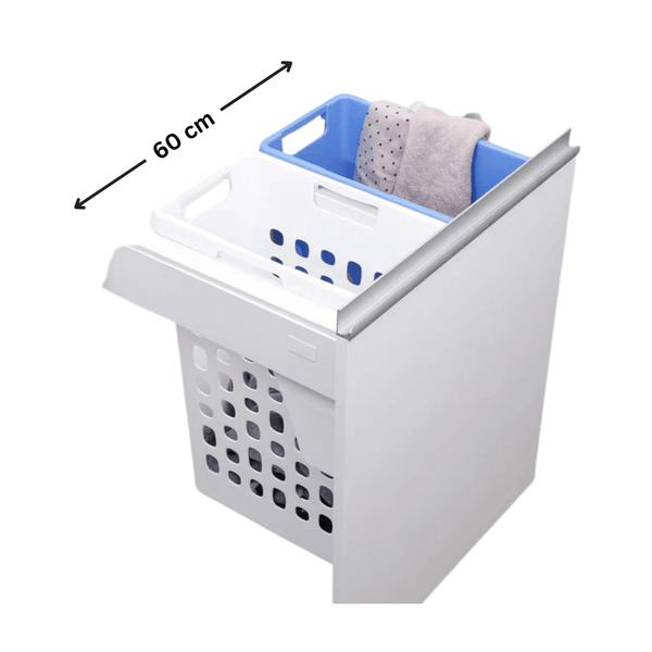 Pull-out Hamper Laundry in 600mm cabinet with two 35L bins for efficient under sink storage and kitchen organisation.