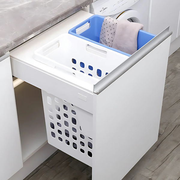 Pull-Out Laundry Hamper in 600mm Cabinet for Efficient Home Organisation and Stylish Space-Saving Solutions