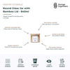 Round Glass Jar with Bamboo Lid - 840ml