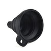 Black Foldable Silicone Funnel for Jars & Liquids, ideal for kitchen organisation and pantry storage, easy to use with glass jars.