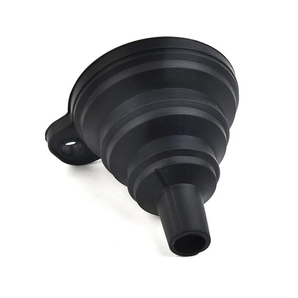 Black Foldable Silicone Funnel for Jars & Liquids