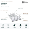 sliding can organiser with auto rolling design for fridge, pantry, and drink can storage with easy-access compact rack