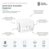 small clear stackable organiser bin for pantry, fridge, bathroom, and drawer storage with BPA-free transparent design