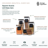 square acacia lid glass jars with airtight seal for stylish pantry organisation and dry food storage containers