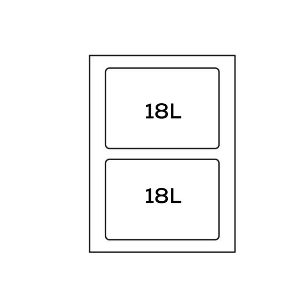 Diagram of Waste Bin 36L with Runners for 400mm Cabinet, suitable for under sink storage in a kitchen for enhanced organisation.