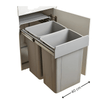 Hand pull waste bin with 36L capacity, featuring dual 18L bins for kitchen use.