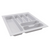 White Cutlery Tray 430x480mm for kitchen storage, organizing utensils, decluttering, stylish and practical home organization solution in Australia.