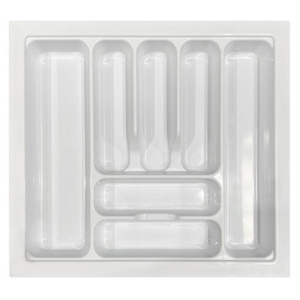 White cutlery tray 530x480mm for kitchen drawers, ideal for home organisation and stylish kitchen storage solutions in Australia.