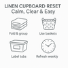 Linen cupboard reset calm clear easy steps