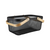 Large Black Handy Storage Basket with Wooden Handle
