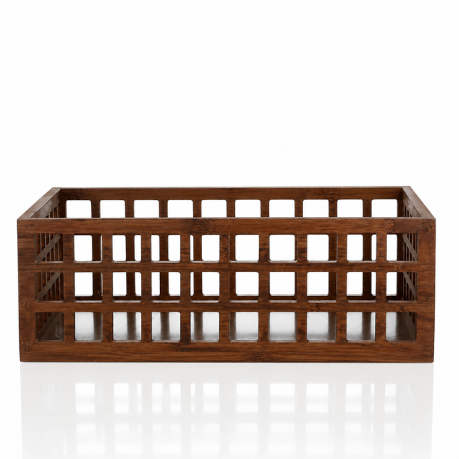 Acacia Perforated Storage Basket – Large