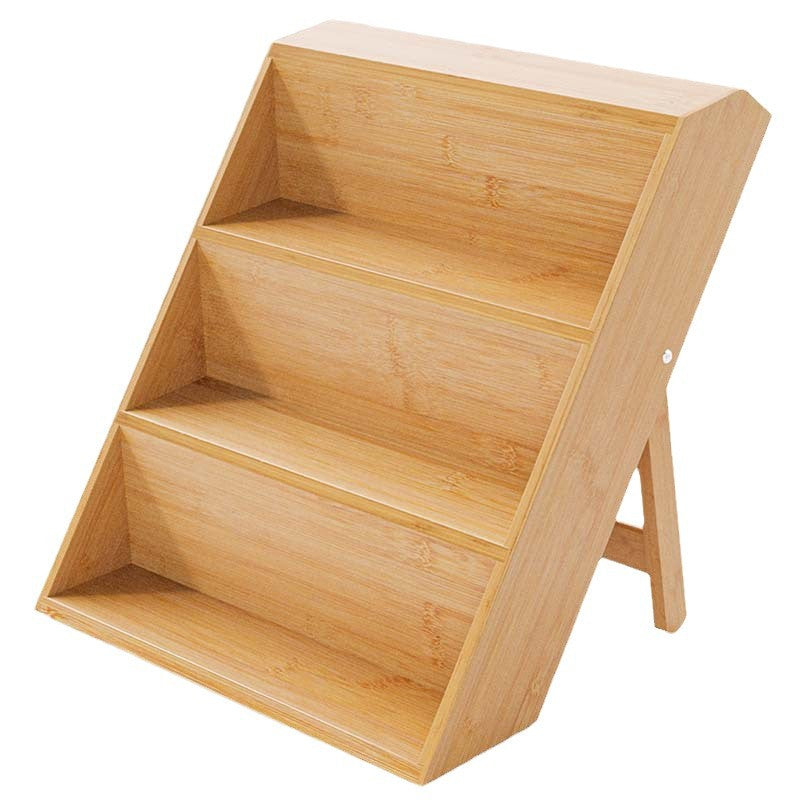 Bamboo 3 Tier Spice Rack Organiser for efficient kitchen storage and pantry organisation, perfect for holding glass jars.