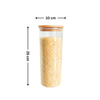 1750ml glass storage jar with bamboo lid, perfect for pantry and kitchen organization. Ideal home and kitchen storage solution.