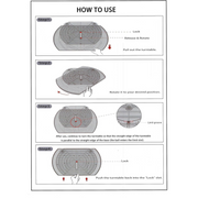 Instructions for using the Rectangular Rotating Lazy Susan – Space-Saving Fridge Turntable for efficient kitchen organisation.