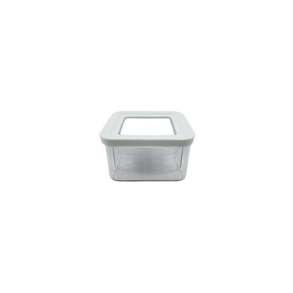 White Airtight Container with Side Clips and Transparent Lid – 400ML