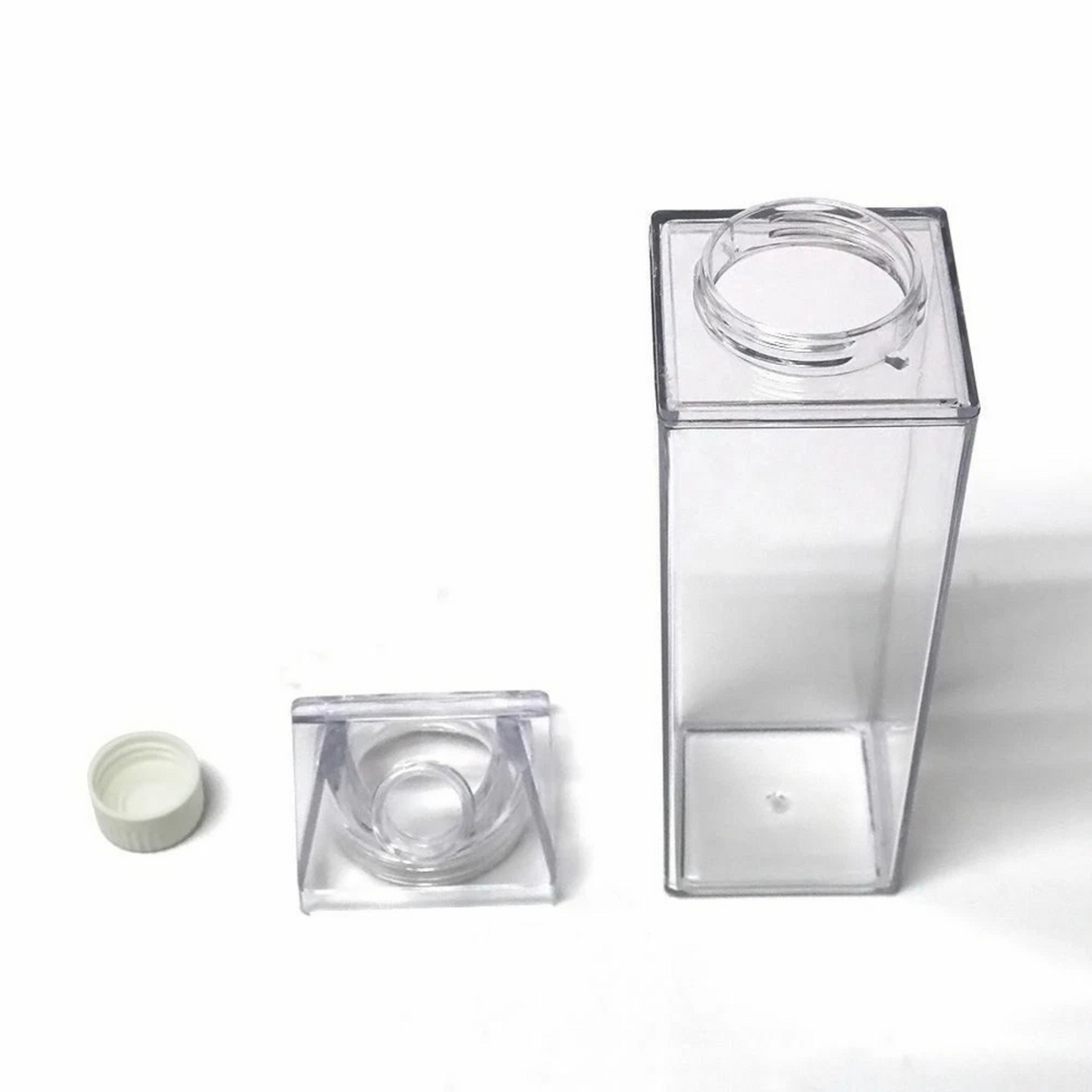 Clear Drink Container – 2 Liter with open lid, suitable for kitchen or pantry storage