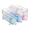 Clear stackable bottle organiser for space-saving home storage, ideal for kitchen, pantry, or bathroom. Stylish and durable acrylic design.