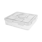 Transparent container from Snack Organiser & Fridge Storage Set – 7-Piece with Handle, ideal for kitchen storage and fridge organisation.