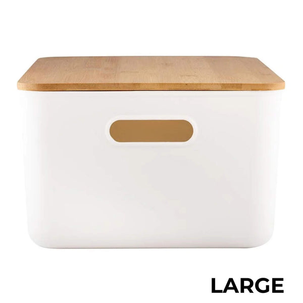 Plastic & Bamboo Storage Containers – Multi-Purpose Organisers