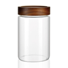 250ml glass jar with acacia lid for kitchen storage, perfect for pantry organisation and stylish home solutions.