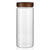 1750ml acacia glass jar with bamboo lid, ideal for pantry and kitchen storage, stylish space-saving home organisation solution.