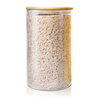 6400ml glass pantry jar with bamboo lid, ideal for kitchen organisation, stylish and space-saving storage solution for pantry or countertop.