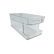 Transparent Spin & Store Drink Can Organiser – Effortless Beverage Storage for pantry or fridge organisation.