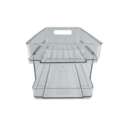Spin & Store Drink Can Organiser for fridge use, enhancing kitchen organisation with clear storage for easy beverage access.