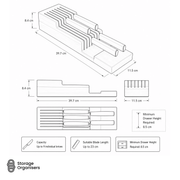 2 Tier Bamboo Knife Drawer Organiser