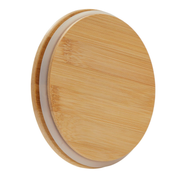 Bamboo lid for Large Glass Storage Jar with Bamboo Lid 1.6L, ideal for kitchen pantry organisation and eco-friendly storage.