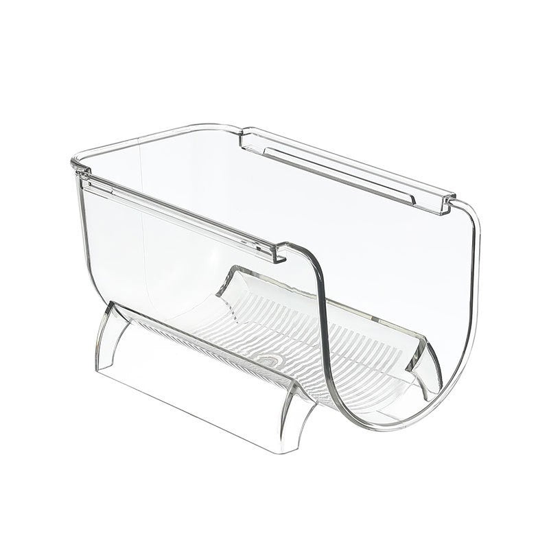 Transparent Clear Fridge Drink Holder – Can & Bottle Organiser for efficient fridge storage. Ideal for kitchen organisation.