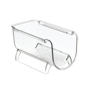 Transparent Clear Fridge Drink Holder – Can & Bottle Organiser for efficient fridge storage. Ideal for kitchen organisation.