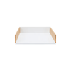 White Bamboo & Plastic Desk Tray for Organised Workspaces