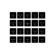 Square Toy Room Organisational Stickers – 36 Pack for efficient toy and art supplies storage in playroom. Ideal for drawer organisers.