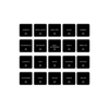 Toy Room Organisational Stickers – 36 Pack – Square