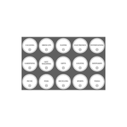Garage Organisation Stickers – 32 Label Pack – Round, perfect for categorising storage in the garage, enhancing pantry organisation.