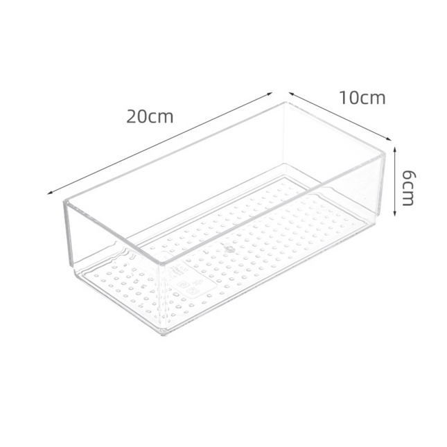 Medium Clear Drawer Organisers – Kitchen Drawer Organiser Set, ideal for efficient kitchen or pantry organisation, 20x10x6cm size.