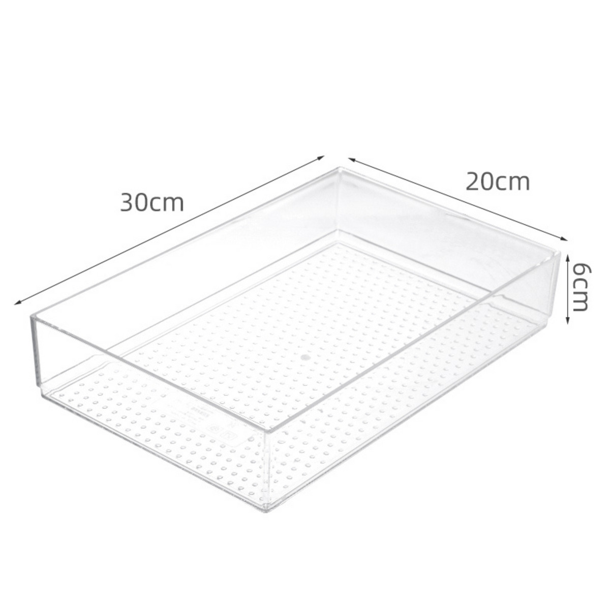 XL Clear Drawer Organiser for kitchen drawers, ideal for pantry organisation or under sink storage, featuring clear storage design.