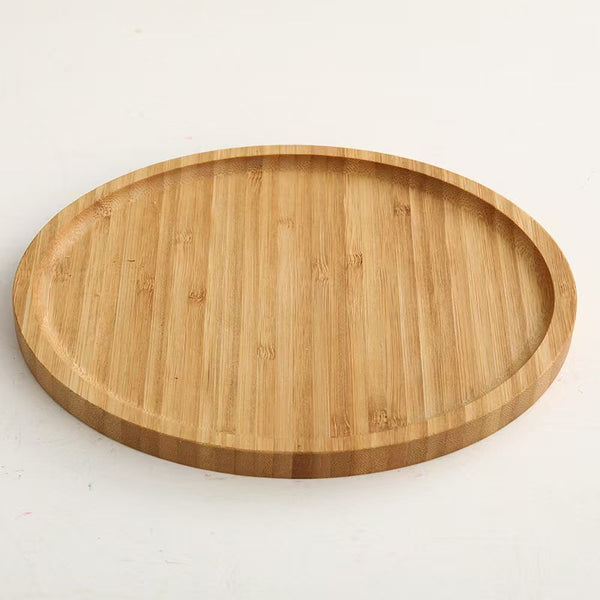 Bamboo Wooden Round Serving Tray