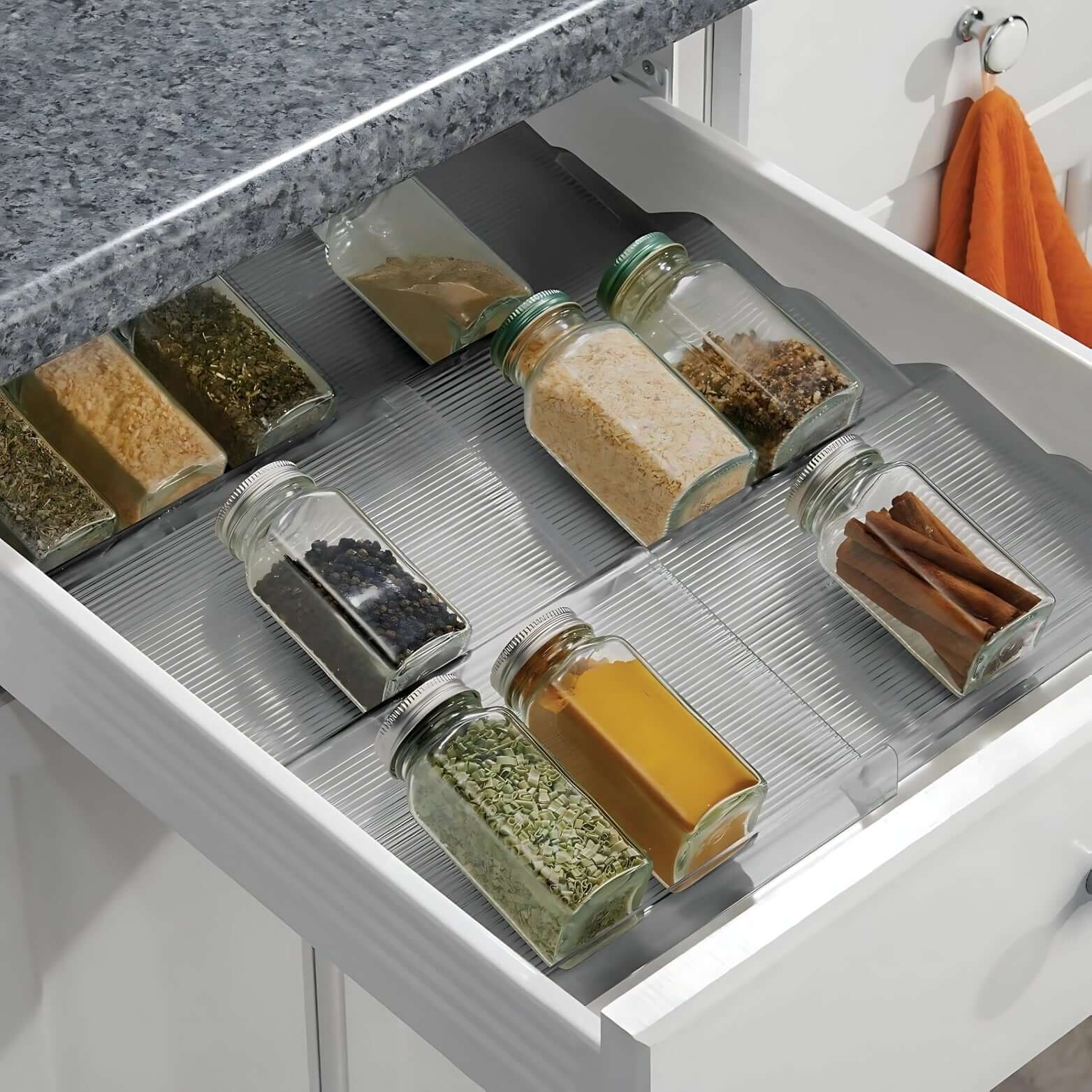Expandable In-Drawer Spice Rack Storage Organisers