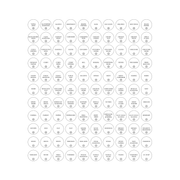 Round Herb & Spice Labels – Pack of 110, perfect for kitchen organisation and storage on spice jars or drawers.