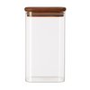 Square Acacia Lid Glass Jars – 5 Sizes