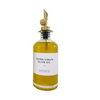 Round Glass Oil & Vinegar Bottle – 350ml Dispenser with stainless steel spout, perfect for kitchen use and easy monitoring of contents.